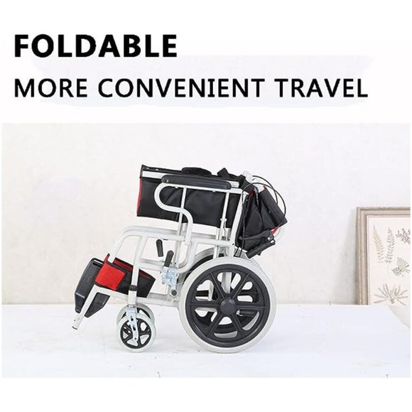 Colorful Lightweight Transport Wheelchair Medical Orthopedic Foldable Portable - Picture 8 of 12